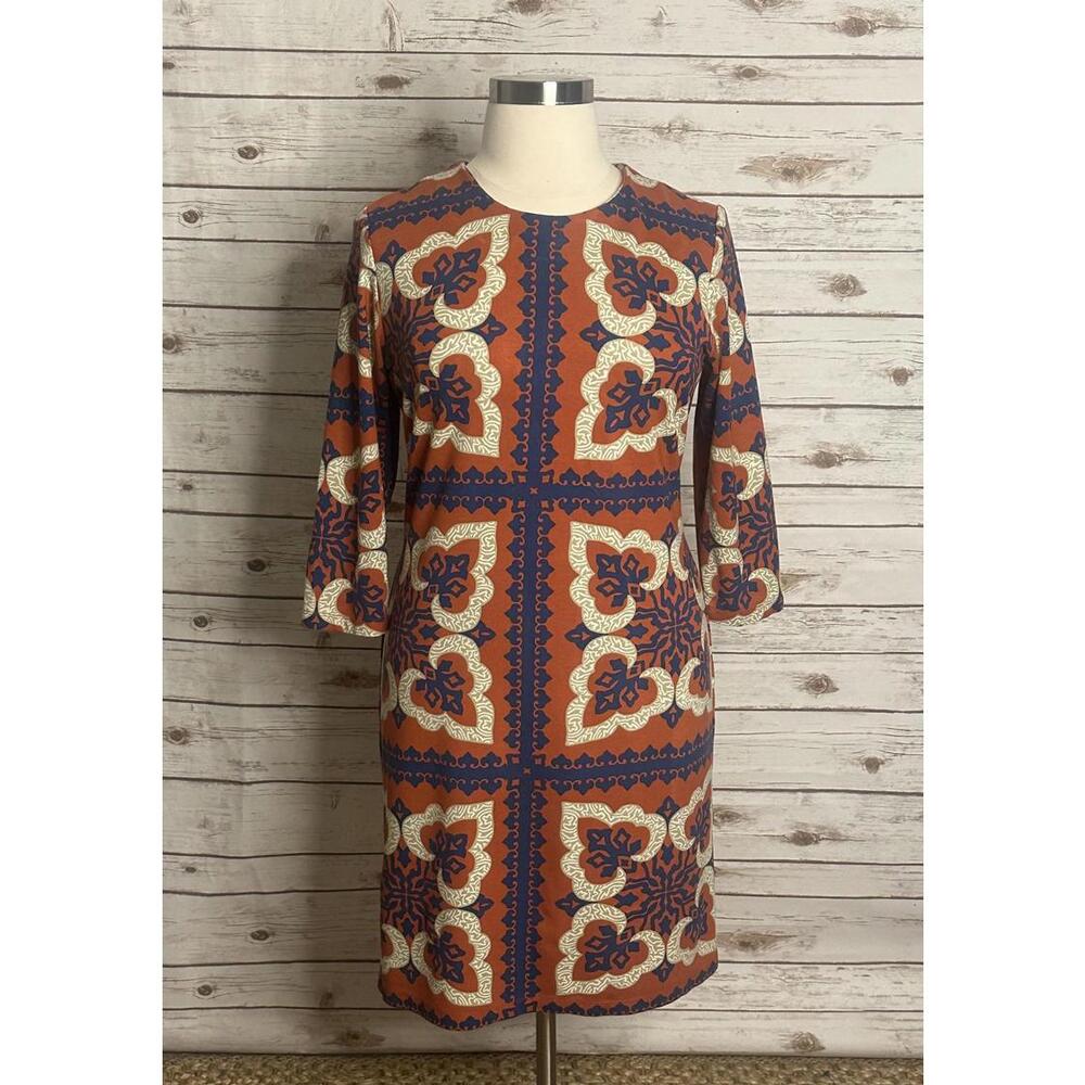 J. Mclaughlin Devon Pinwheel Patch Sheath Dress S… - image 1